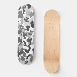 Winter camo skateboard