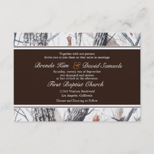 Winter Camo Wedding Invitation