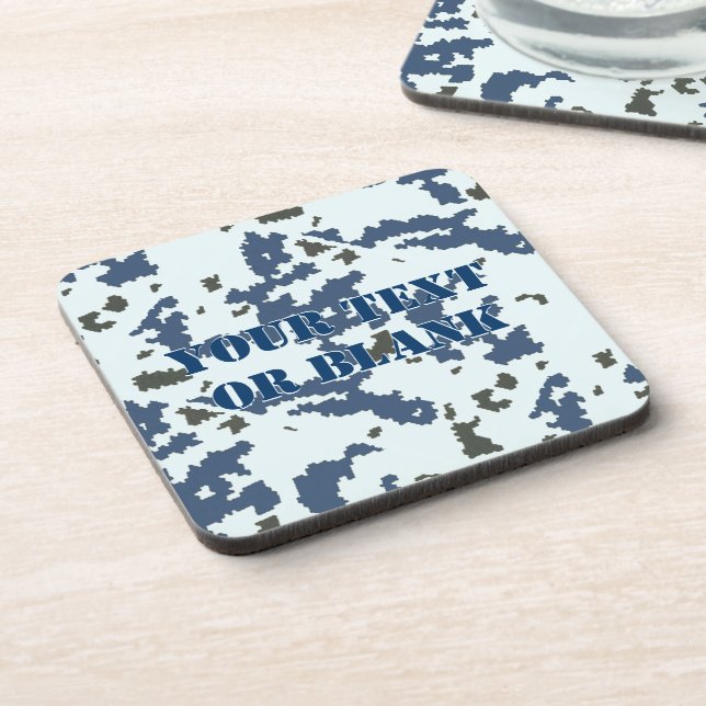 Winter Camouflage Beverage Coaster (Left Side)