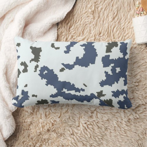 Winter Camouflage Lumbar Pillow