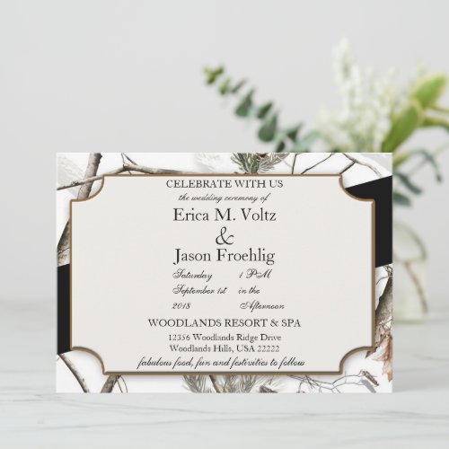 Winter Camouflage Wedding Invitation