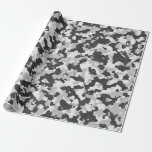Winter Camouflage with Medium Shapes Wrapping Paper