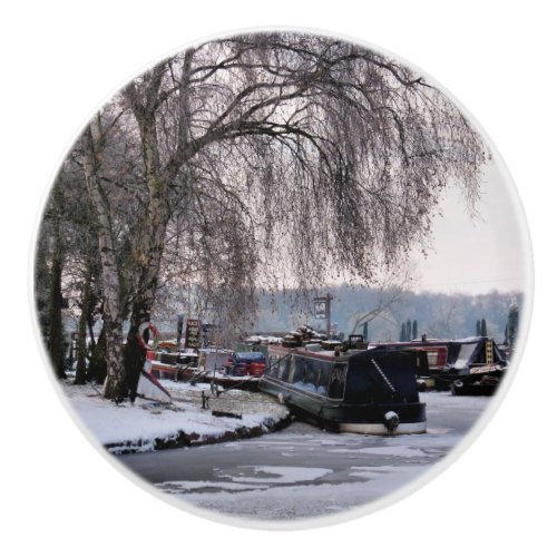 WINTER CANAL CERAMIC KNOB