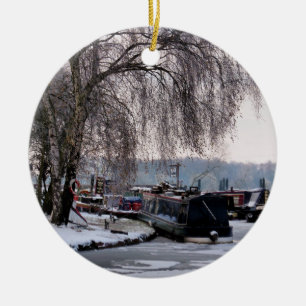 WINTER CANAL CERAMIC ORNAMENT