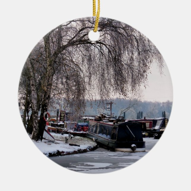WINTER CANAL CERAMIC ORNAMENT (Front)