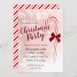 Winter Candy Cane Christmas Holiday Party Invitation