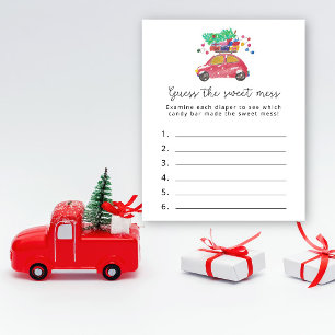 Winter car Guess the Sweet Mess, Baby Shower Game