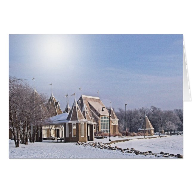 WINTER CARD: Lake Harriet "Bandshell & Pavilion"_ Cards (Front Horizontal)