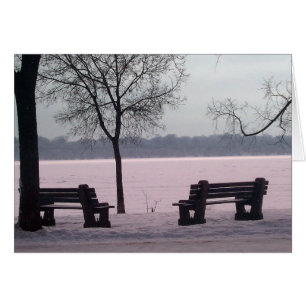 WINTER CARD: Lake Harriet "Benches", Mpls., MN, Cards