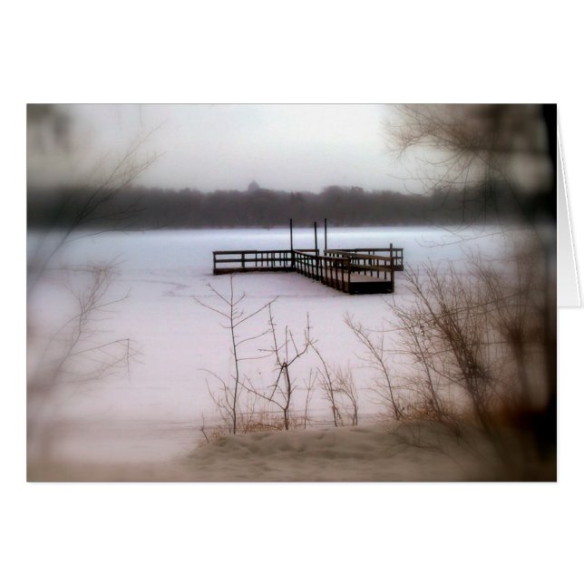 WINTER CARD: Lake Harriet, "Dock", Mpls., MN_ (Front Horizontal)