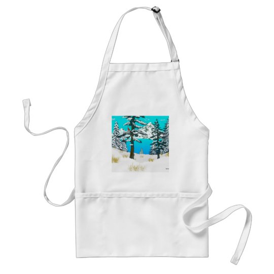 Winter Cardinal Adult Apron