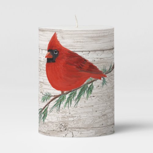 Winter Cardinal Candle