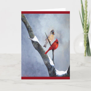 Winter Cardinal Christmas Holiday Card