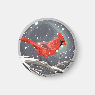 Winter Cardinal Magnet