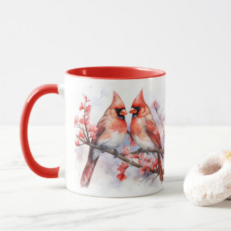 Winter Cardinal Pair 1 Mug