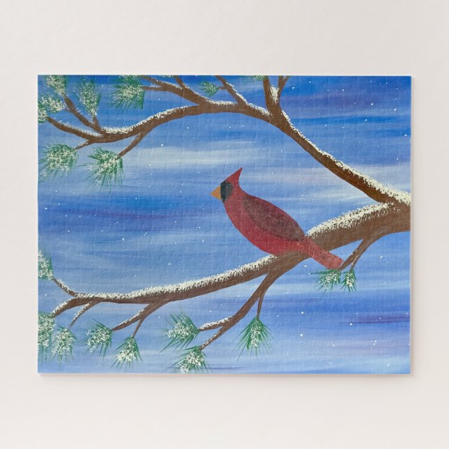 Winter Cardinal Puzzle (Horizontal)