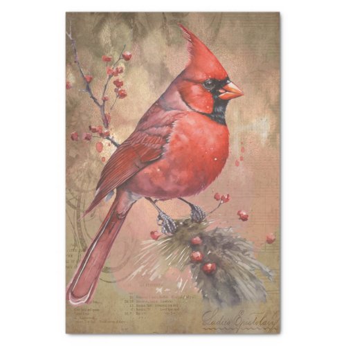 Winter Cardinal Tissue Paper