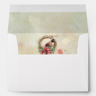 Winter Cardinal with Poinsettia Envelopes