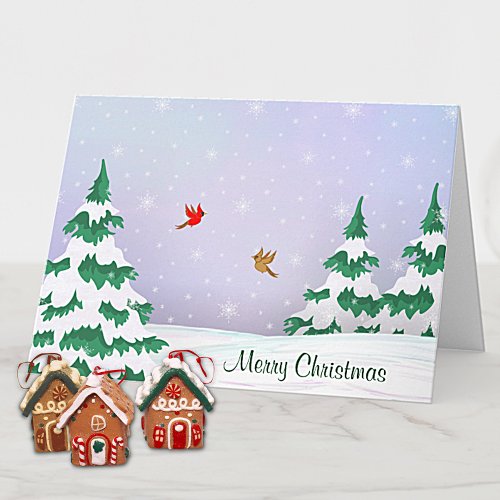 Winter Cardinals Christmas Greeting Holiday Card