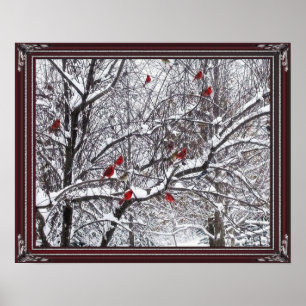 Winter Cardinals Poster