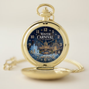 Winter Carnival Festival St. Paul Minnesota Pocket Watch