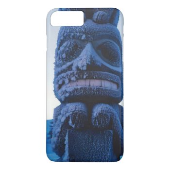 Winter Carved Alaskan Totem Pole Photo Designed Iphone 8 Plus/7 Plus Case by ScrdBlueCollectibles at Zazzle