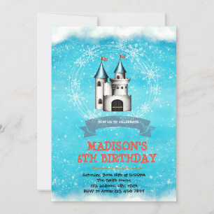 Winter castle birthday invitation