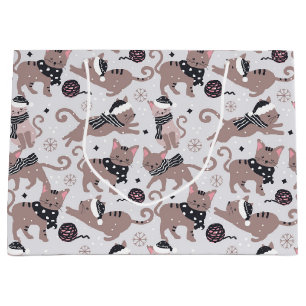 Winter Cats Large Gift Bag