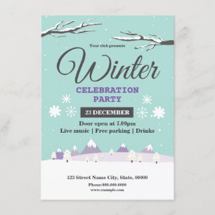 Winter Celebration Party Invitation