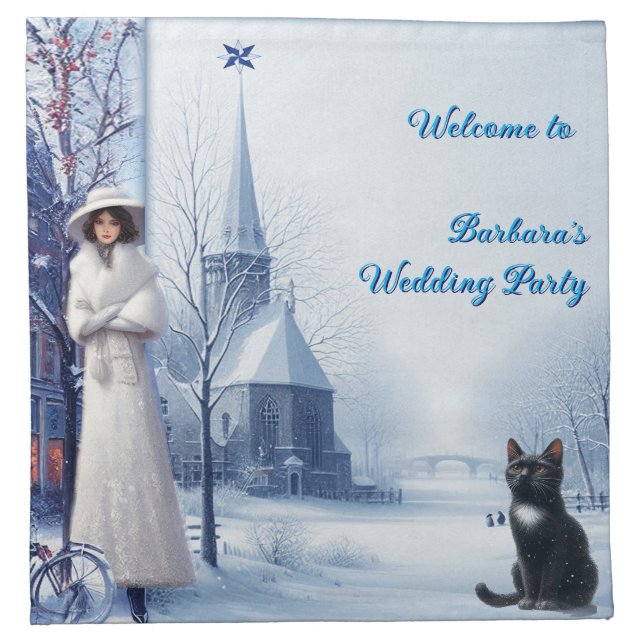 Winter Celebrations in Amsterdam Cloth Napkin (Front)