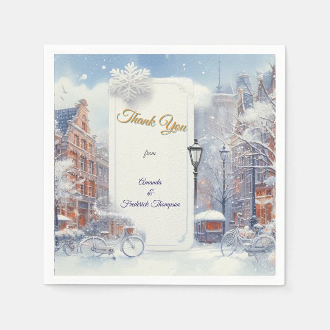 Winter Celebrations in Amsterdam Napkins (Front)