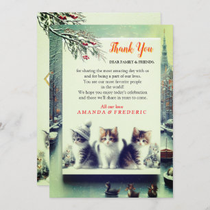 Winter Celebrations in the Snow, with Kittens Invitation