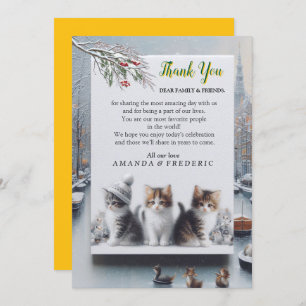 Winter Celebrations in the Snow, with Kittens Invitation