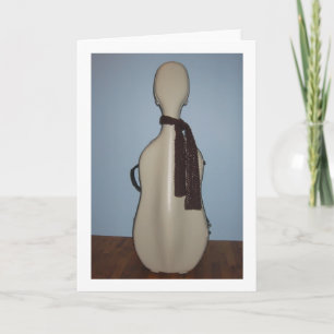 Winter Cello greeting card