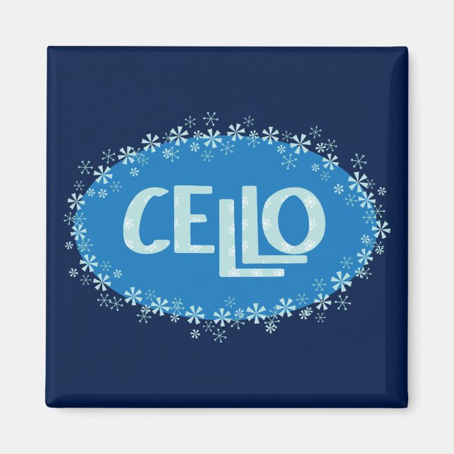 Winter Cello Magnet (Front)