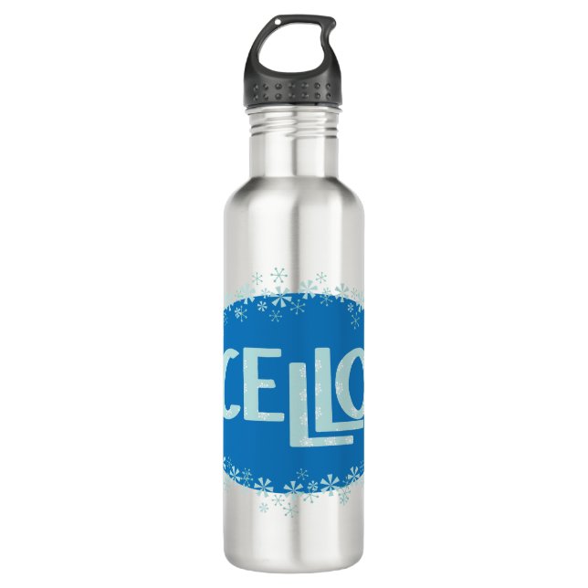 Winter Cello Stainless Steel Water Bottle (Front)