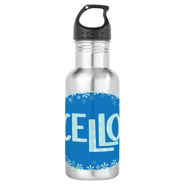 Winter Cello Stainless Steel Water Bottle (Front)