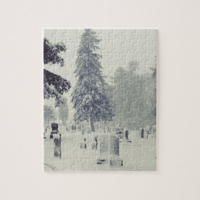 Winter Cemetery Jigsaw Puzzle (Vertical)