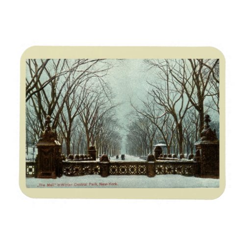 Winter Central Park NY Vintage c1910 Magnet