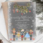 Winter Chalkboard Merry Little Baby Holiday Party Invitation<br><div class="desc">A Merry Little Baby Shower Invitation.
Holiday Christmas Winter Baby Shower.</div>