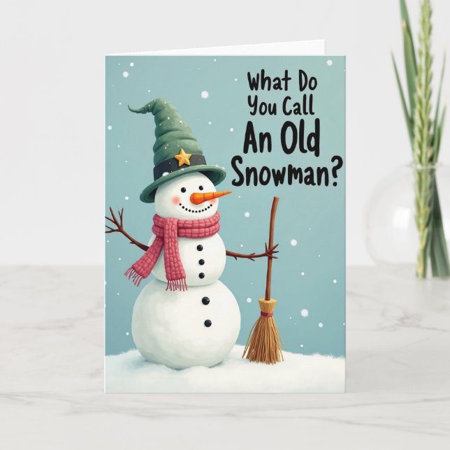 Winter Character Birthday Card (Front)