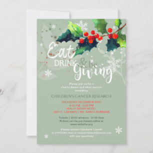 Winter Charity Dinner Silent Auction Invitation