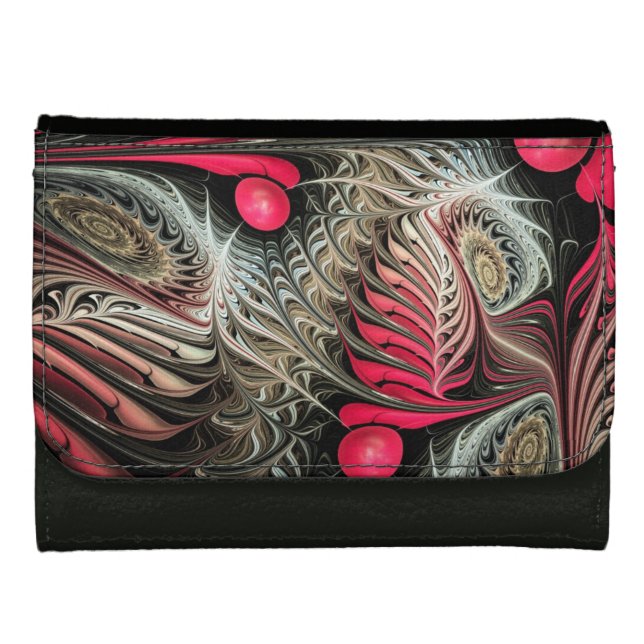 Winter Cheers, artistic abstract Leather Wallet (Front)