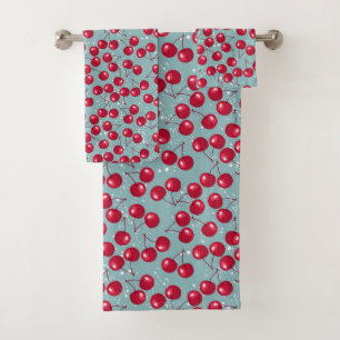 Winter cherry.  bath towel set