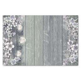 Winter Cherry Blossom Branches &amp; Lanterns Wedding Tissue Paper