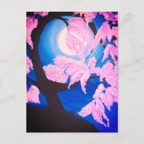 Winter Cherry Blossom Postcard