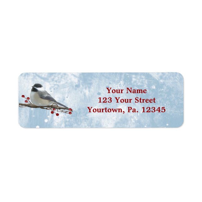 Winter Chickadee Address Label (Front)