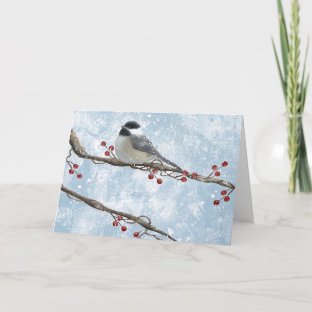Winter Chickadee Card (Front)