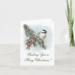 Winter Chickadee Christmas Card