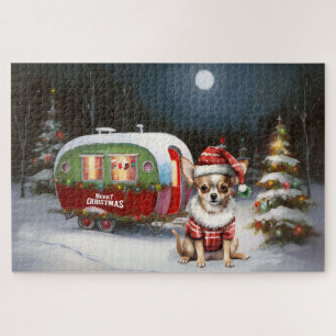 Winter Chihuahua Caravan Christmas Adventure Jigsaw Puzzle